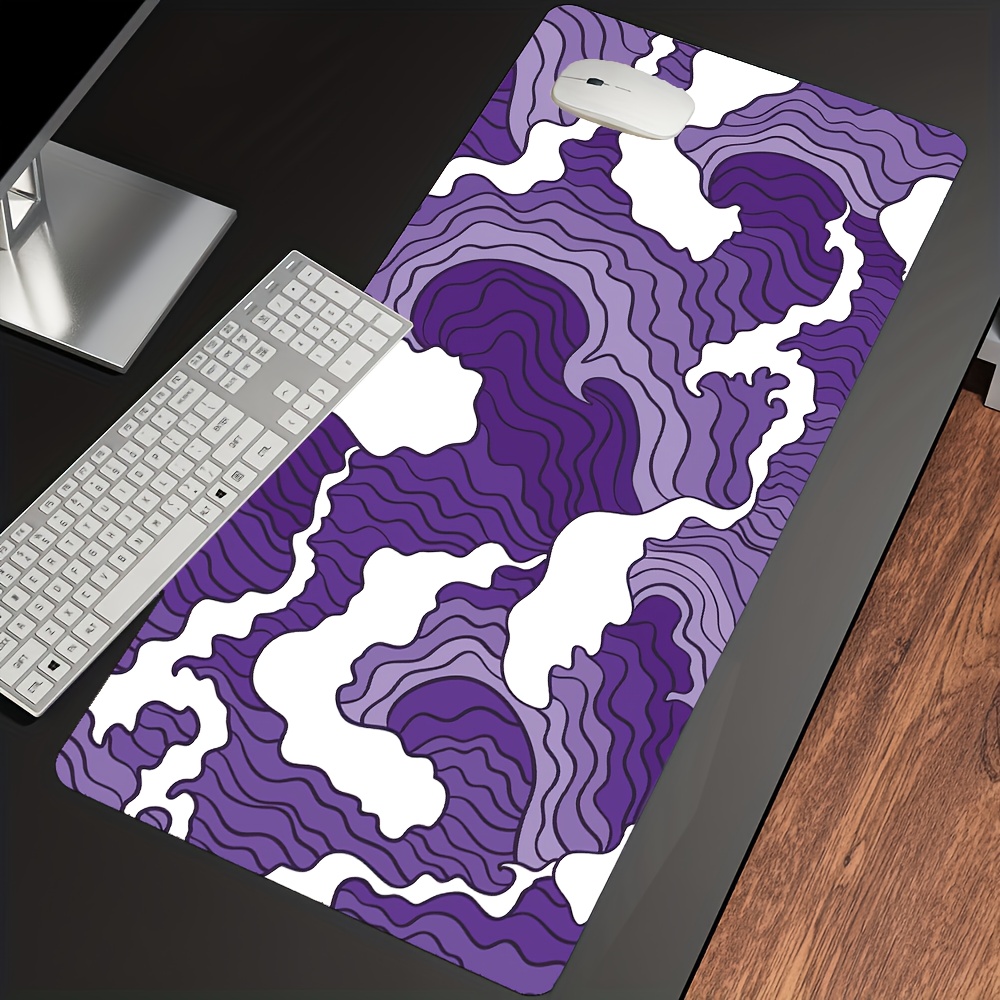 Tradescantia Purple - Tapis de bureau artistique Ondes Violettes